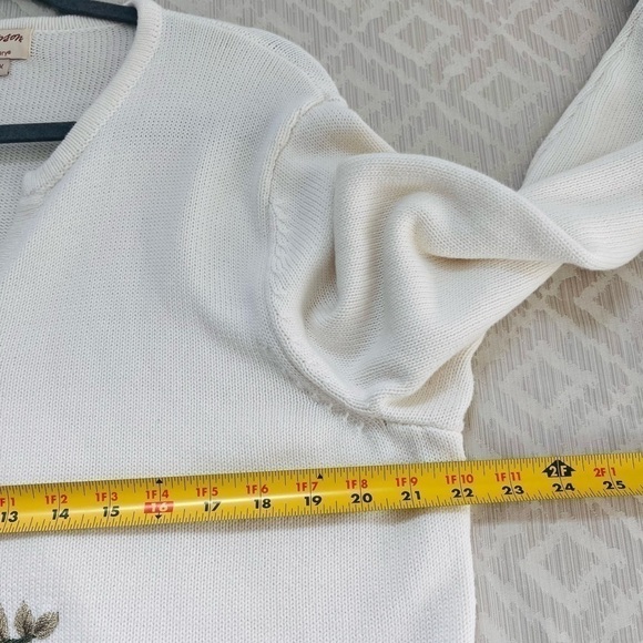 Norm Thompson Floral Embroidered Sweater Cardigan Size 1X - Picture 4 of 5